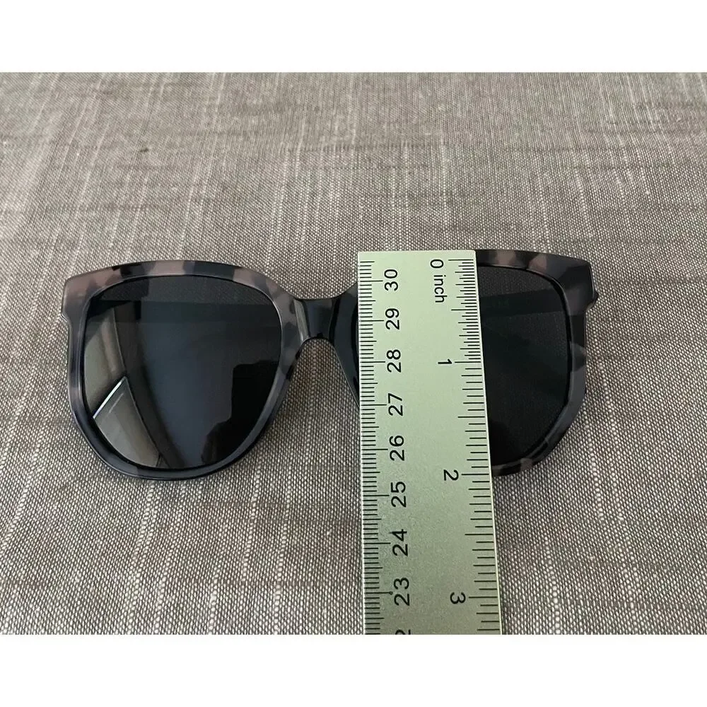 QUAY Coffee Run MiMi Womens Black Gray Tortoise Polarized Round Sunglasses - Picture 12 of 14